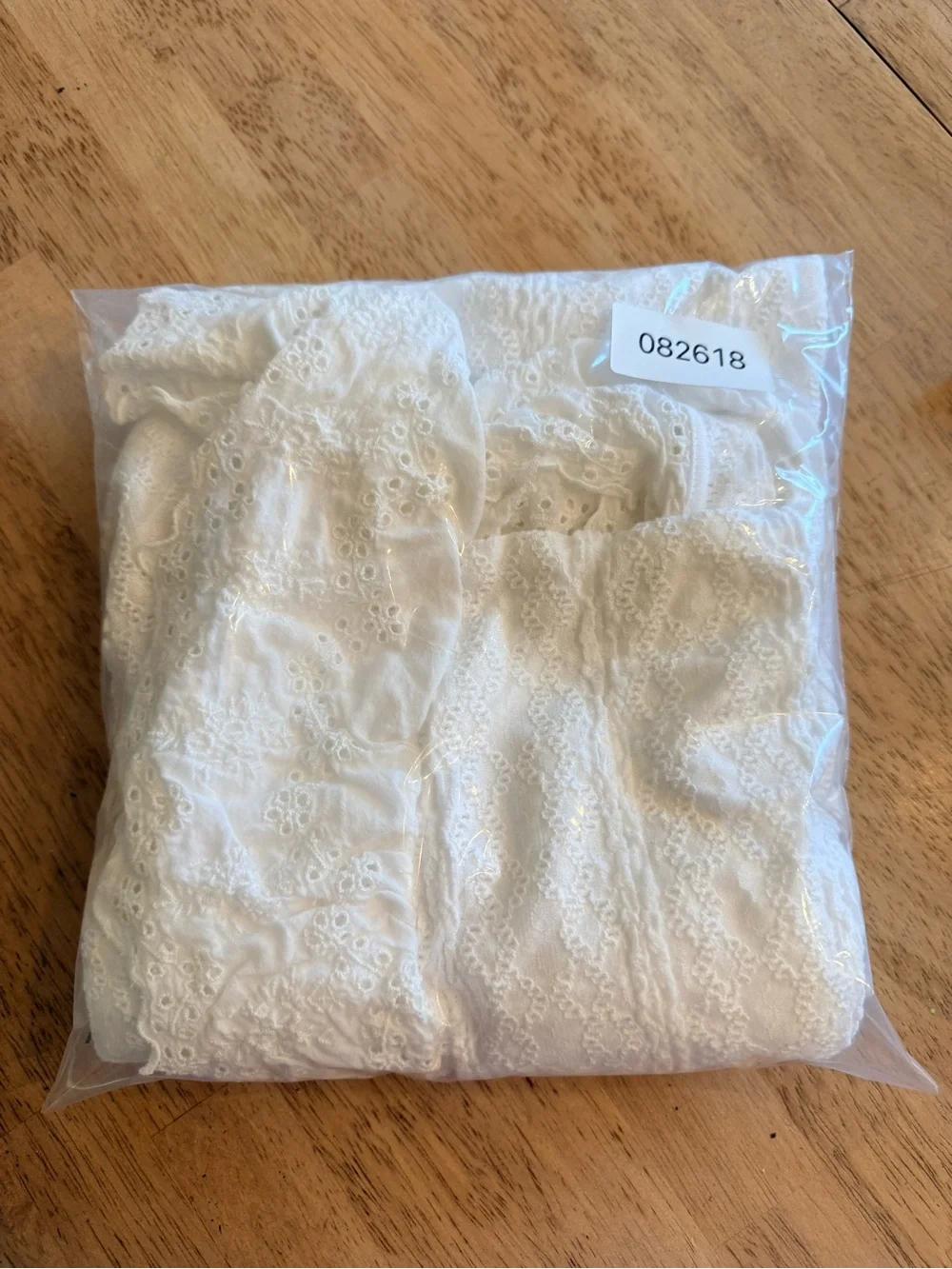 Zara Girls White Eyelet Lace Ruffle Dress